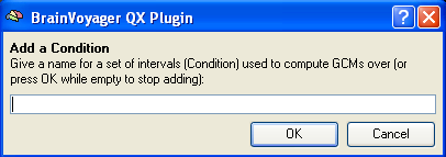 The GCMPlugin Add condition dialog