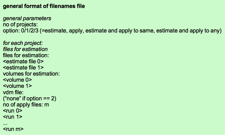 COPEv11 batchfile general format